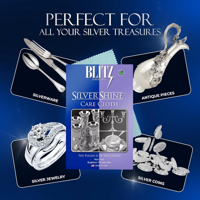 Blitz Silver Care Polishing Cloth - Non-Toxic and Environmentally Safe - Image 5